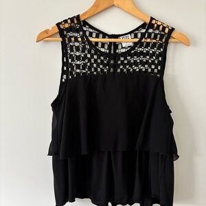 Black Sleeveless Women's Top